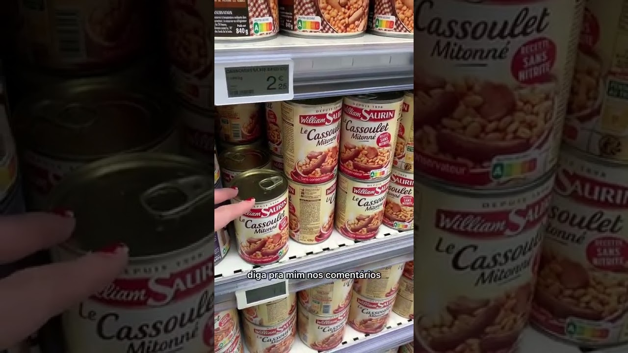 Comprando no supermercado por apenas 2 euros na Fran&ccedil;a #shorts #morarfora #supermercadocarrefour