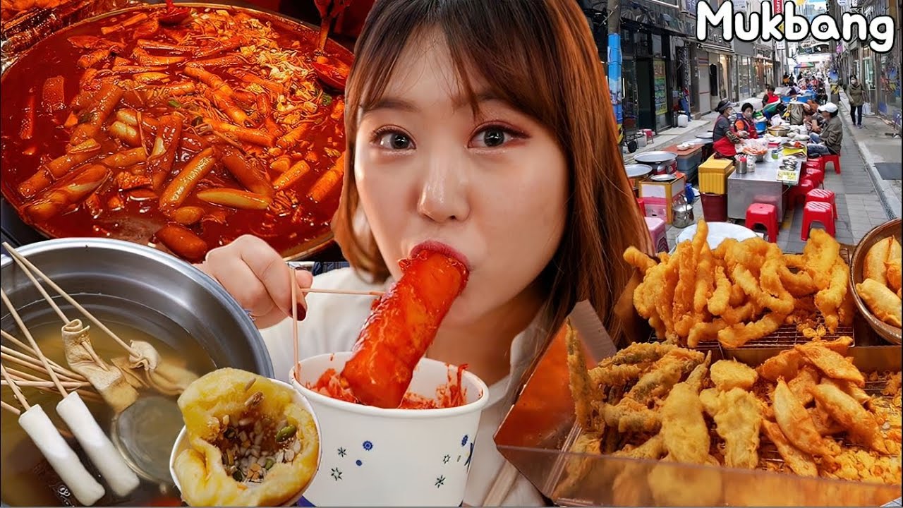 Mukbang | Гастрономическая поездка в Пусан, часть 1: ттеокбокки, рыбный пирог, стеклянная лапша