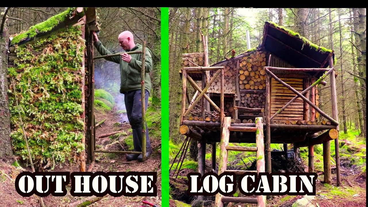 Making a Bushcraft toilet /outhouse Bushcraft style