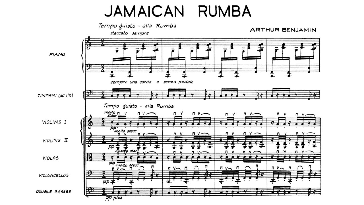 [Full Score] Arthur Benjamin - Jamaican Rumba (for orchestra)