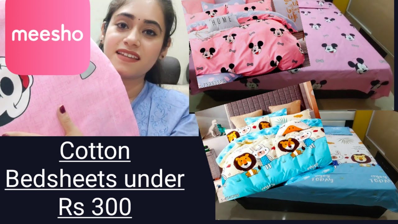 Meesho Cotton Bedsheets Review | kids bedroom bedsheets | Meesho bedsheets haul |