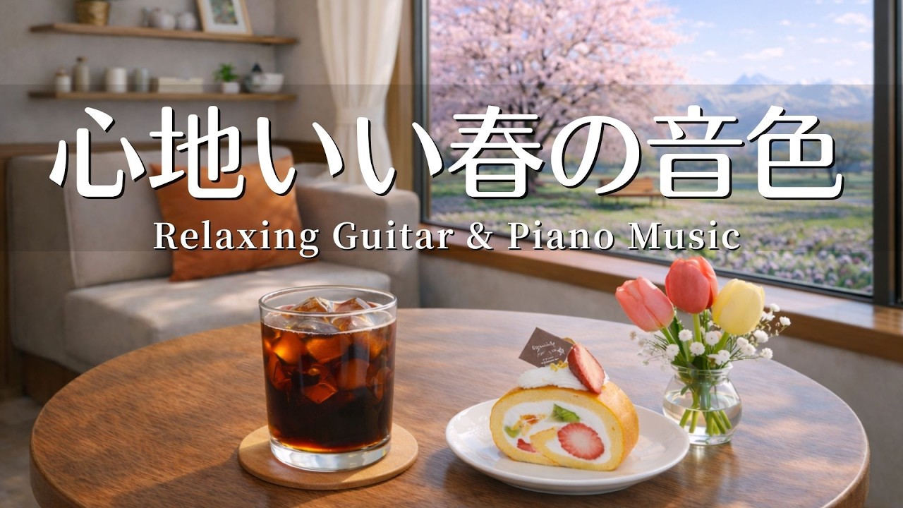【春の癒しBGM】心地いい春の音色 Voi.2🌸🎶 Relaxing Piano & Guitar – 120 min  やさしいギター＆ピアノのリラックス音楽｜集中・読書・勉強用