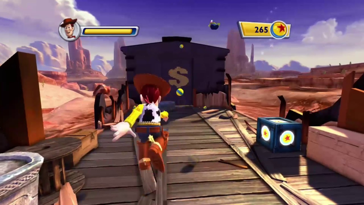 Toy story 3 xbox 360 game. Woody's train adventure! Part 1