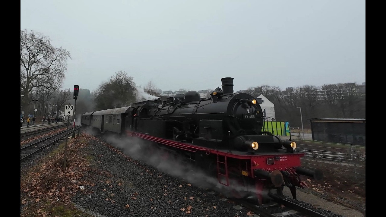 Dampflok 78 468 Ein und Ausfahrt Arnsberg 14.2.2026