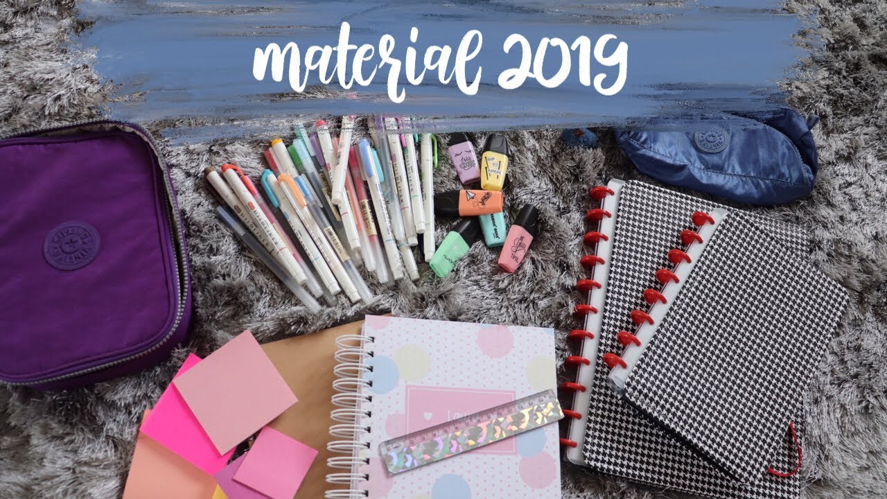 MEU MATERIAL ESCOLAR 2019 - parte 1 | StudyTiips