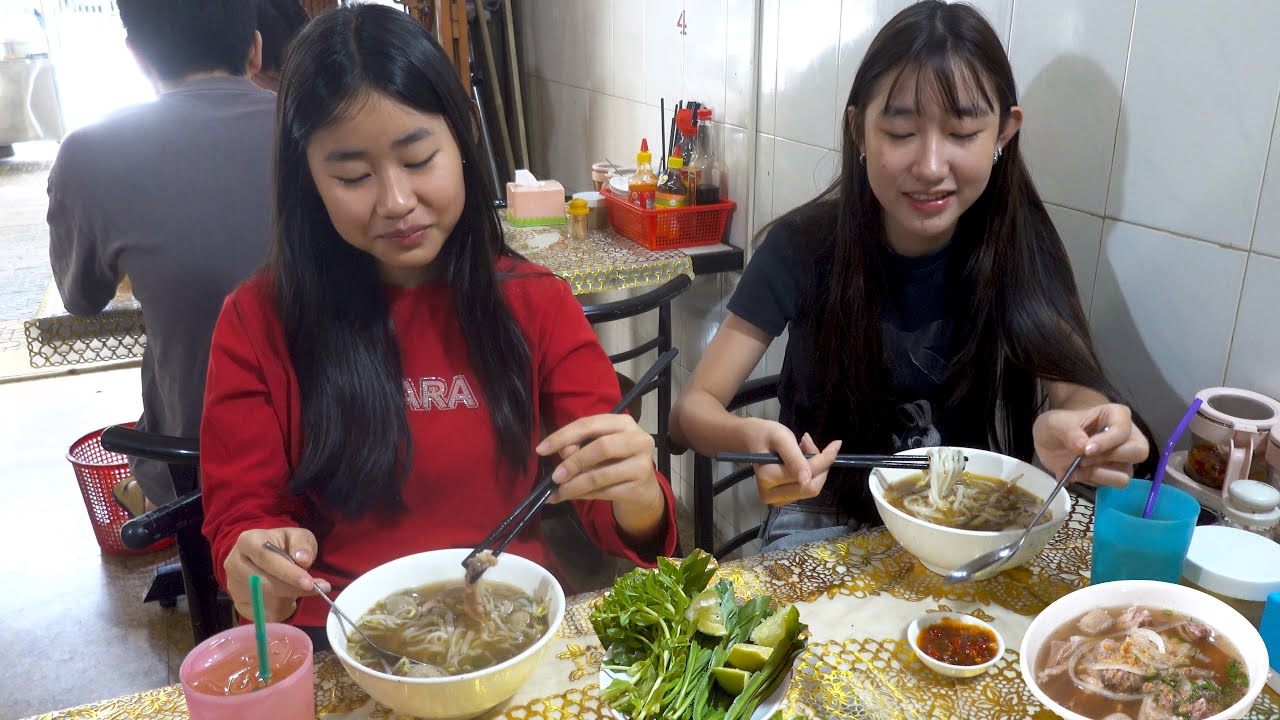 Phnom Penh Popular Street Food - Pho - $3 per Bowl