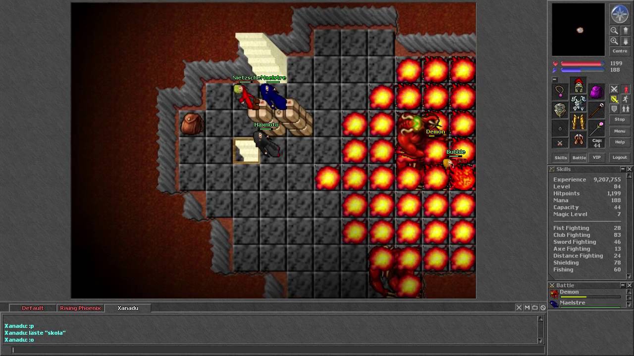 Tibia [7.3] Bubble solo Demon at level 198