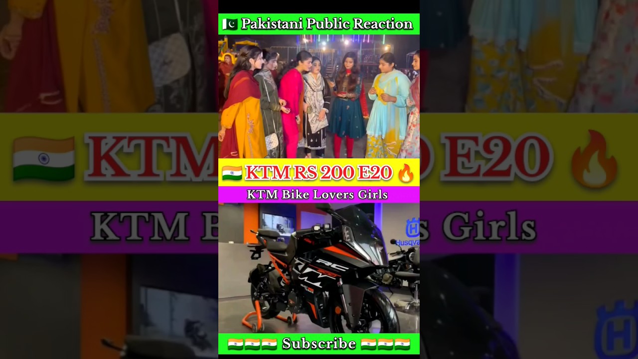 KTM RS200 E20 🔥 Pakistani Girls Reaction 😍#shorts