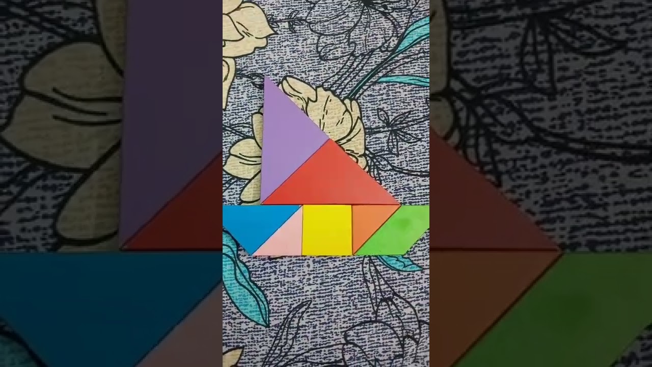 HOW TO MAKE TANGRAM BOAT ⛵ || TALENTED GIRL HANSHIKA #shorts