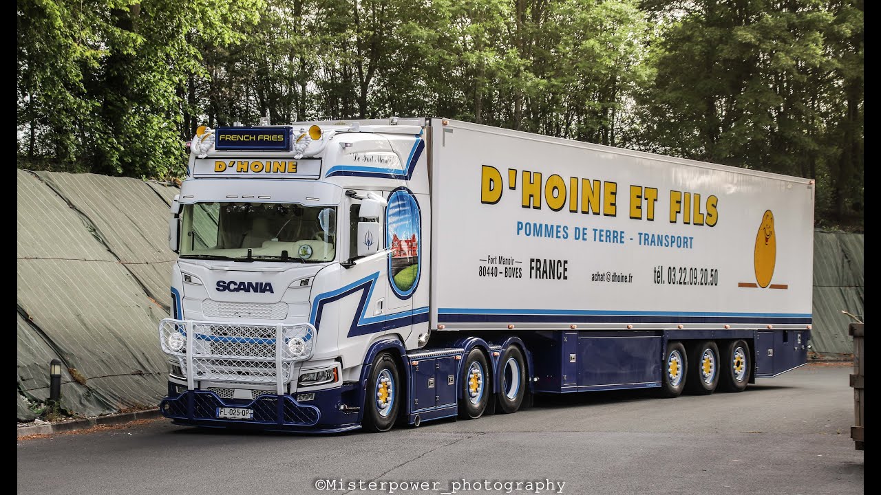 D'HOINE ET FILS (FR) SCANIA S650 NextGeneration V8 Exhaust sound [ONBOARD]