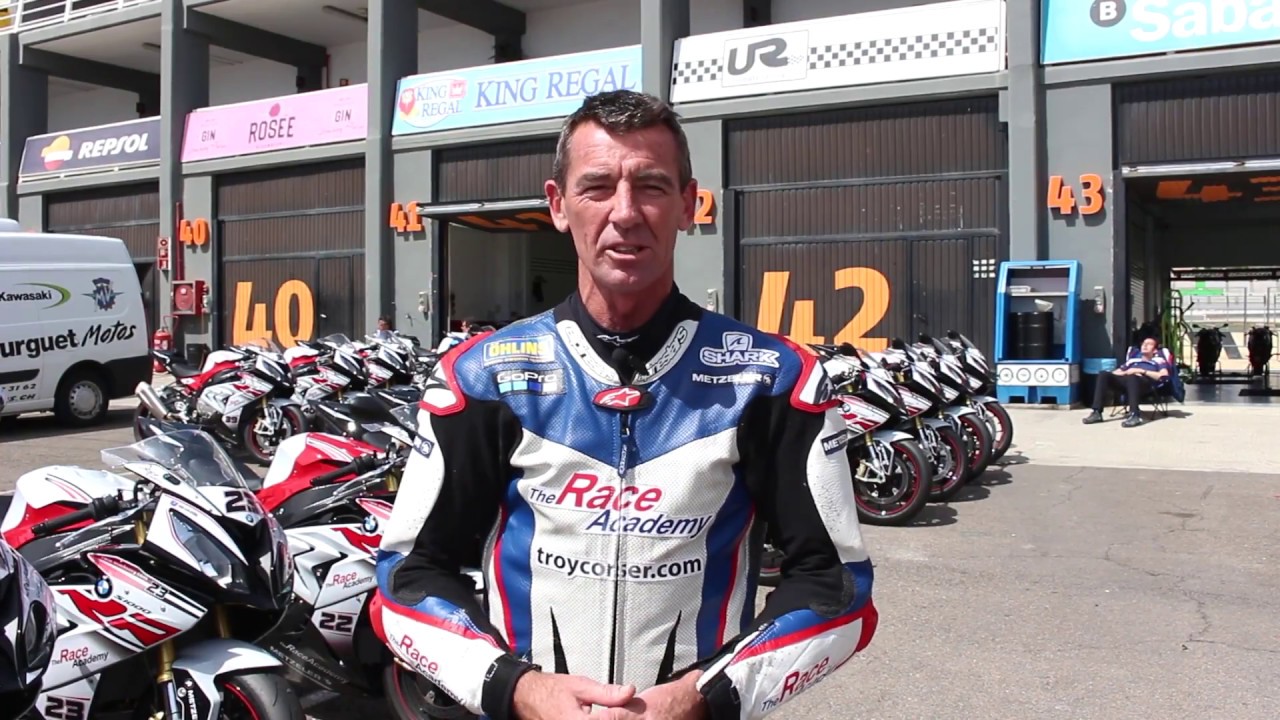Troy Corser pillion rides with a BMW S1000RR - The Race Academy event in Valencia Ricardo Tormo