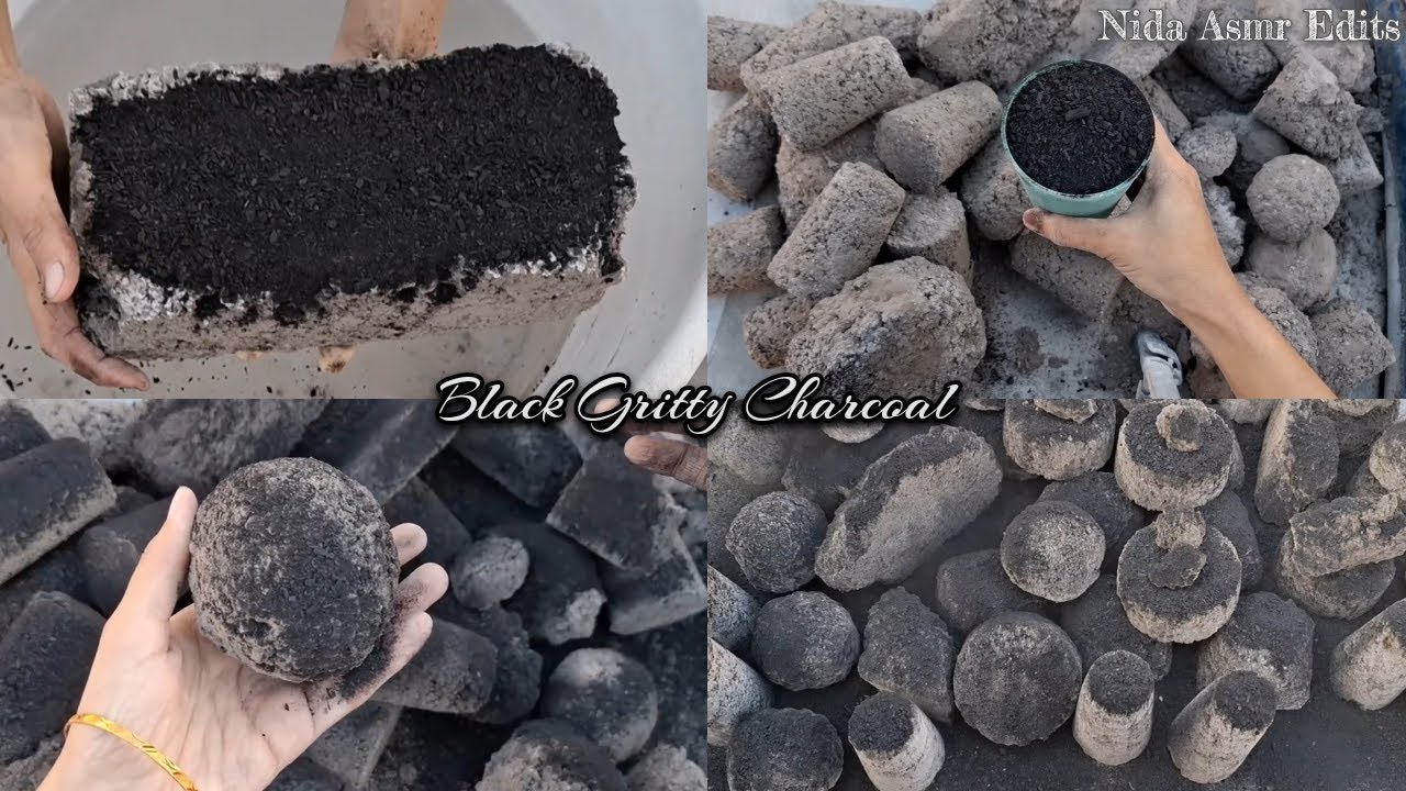 Another Super Dusty Black Gritty Charcoal Video || Dry + Water 💐😌❤️