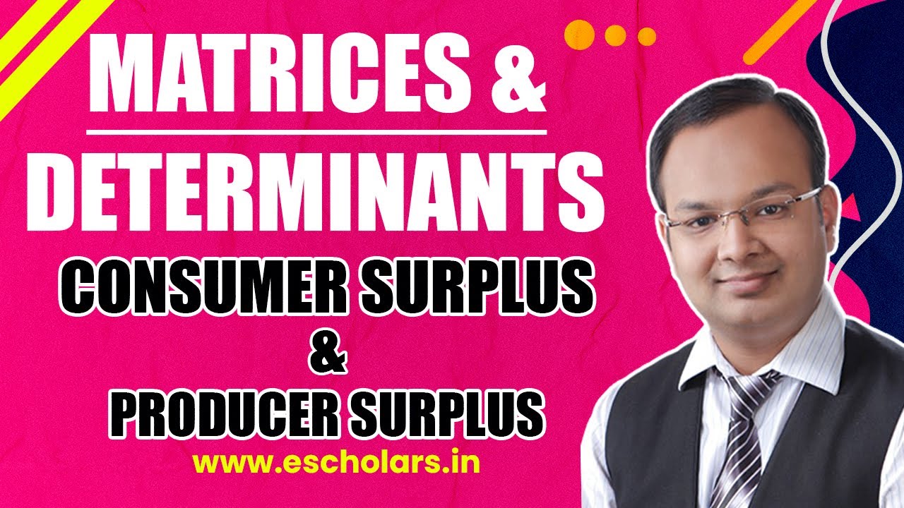 Business Mathematics | Consumer Surplus & Producer Surplus |