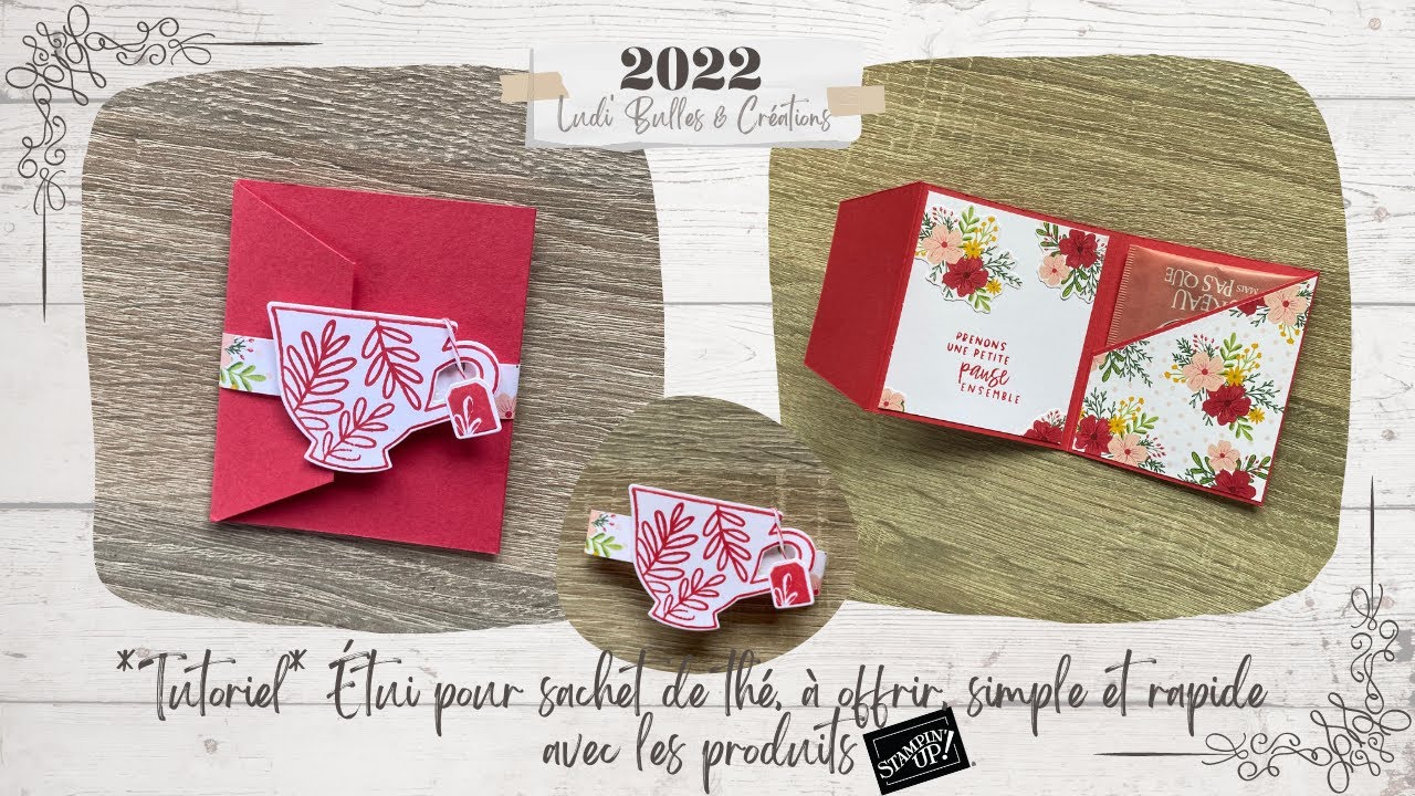 *Tutoriel* Étui pour sachet de thé, à offrir, simple et rapide 🫖 avec les produits Stampin' Up!