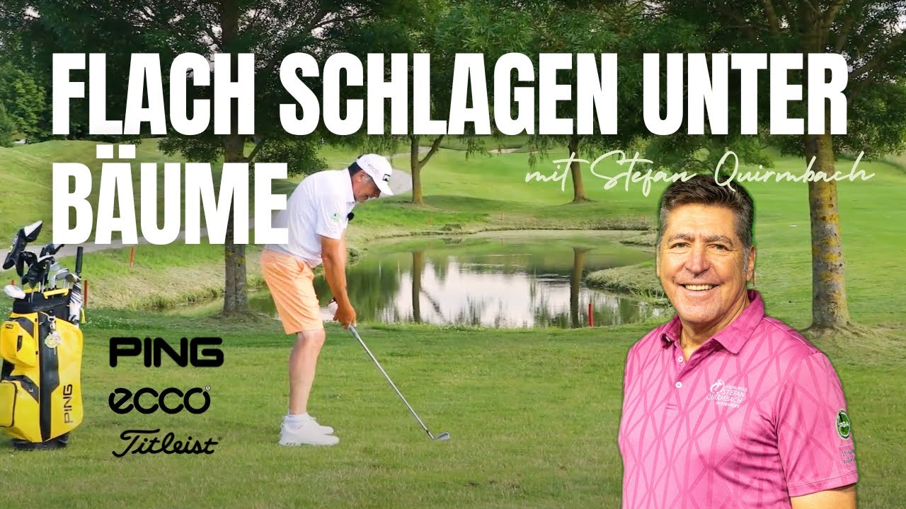 Spiele deinen Golfball bewusst flach unter Bäume!