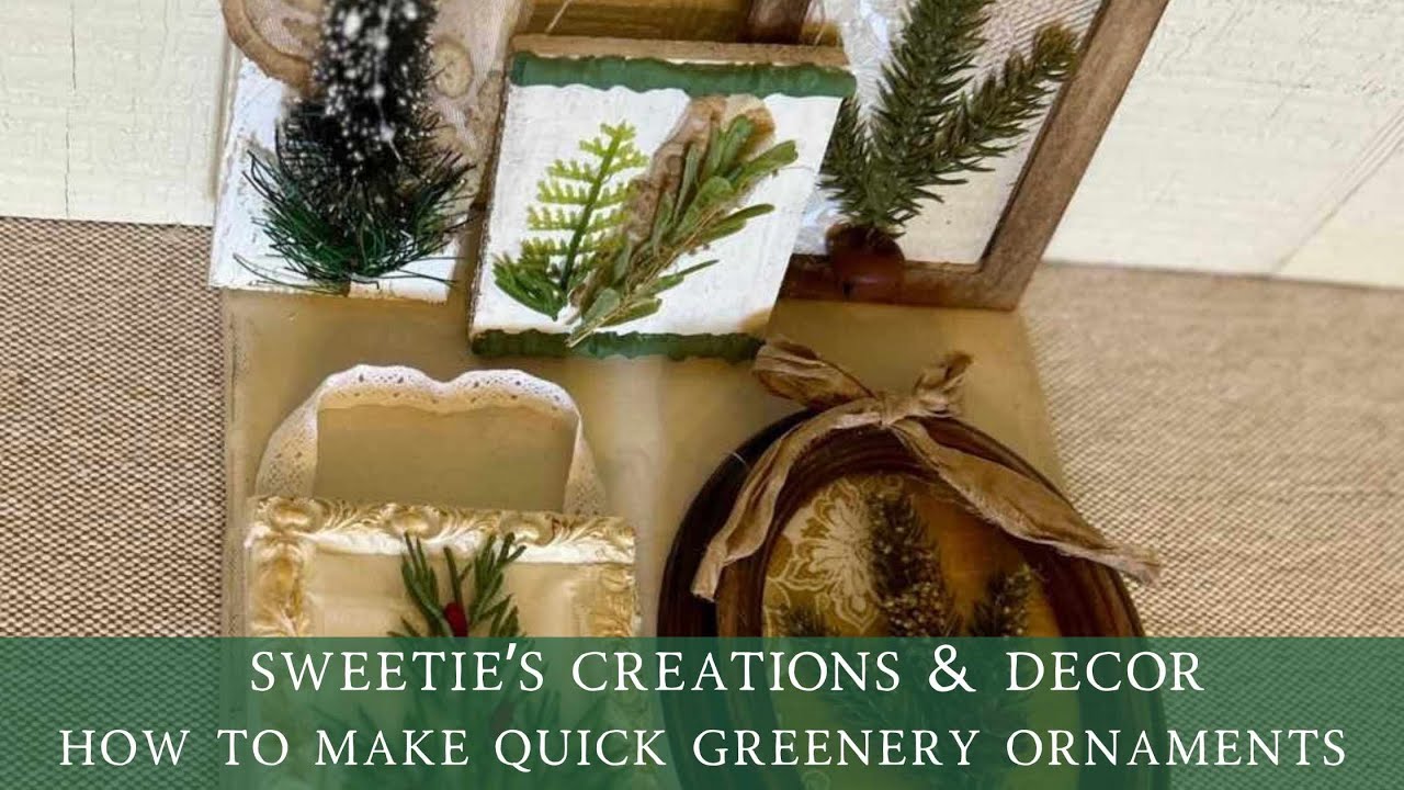 How to make quick greenery ornaments