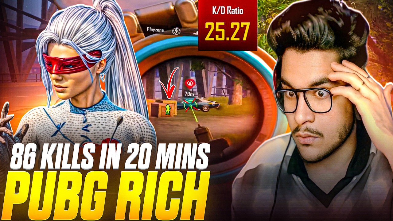 😲WORLD RECORD 86 FINISHES in 20 MINUTES BY *PUBG RICH* BEST MOMETS REACTION BY VAMPFYRE