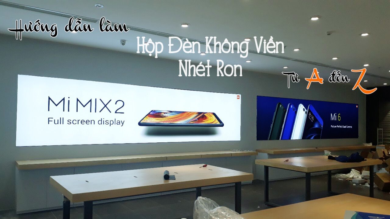 Hướng Dẫn Làm Hộp Đèn Không Viền Nhét Ron, Căng Tranh Vải 3P