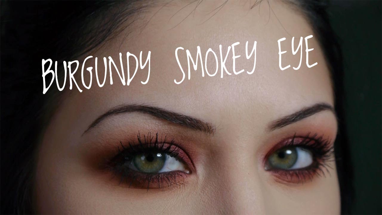 Rusty Red Burgundy Smokey Eye makeup tutorial