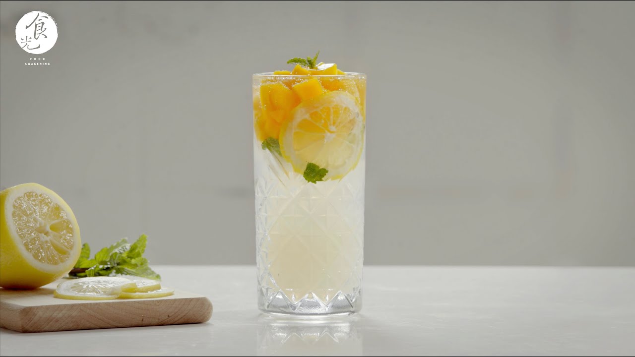 【芒種】芒果風味氣泡飲｜Mango Sparkling Water｜Home cafe｜C2食光｜4K【Cooking ASMR】
