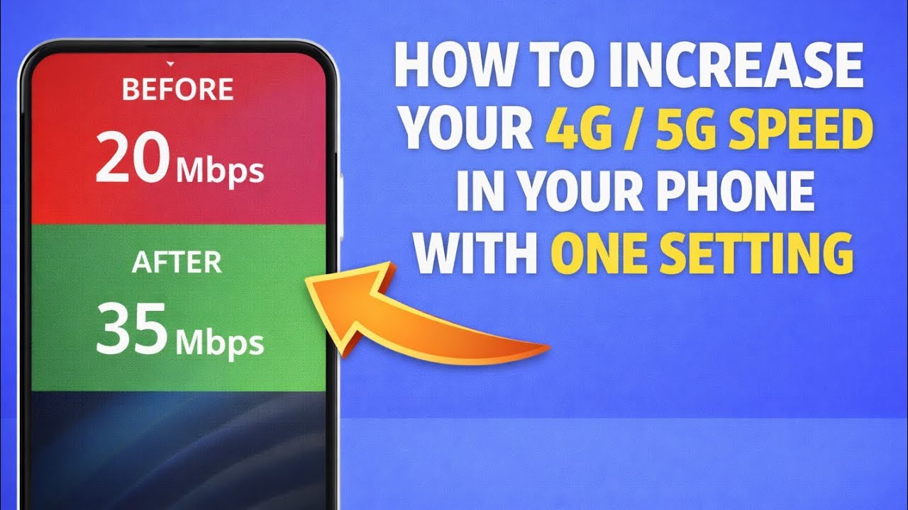 Increase 4G/5G Speed in Phone | Internet boost Karne Ka Easy Tarika| 2026