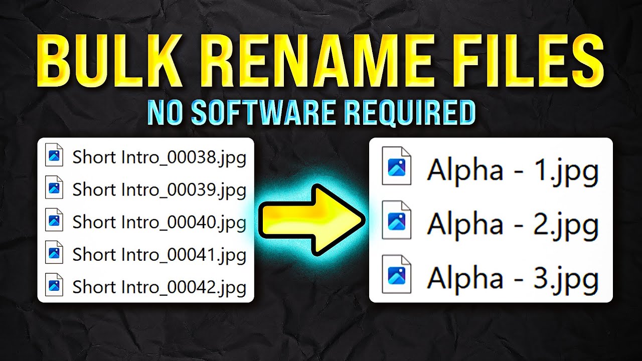 Как переименовать несколько файлов подряд без какого-либо программного обеспечения (ПРОСТОЙ СПОСОБ)