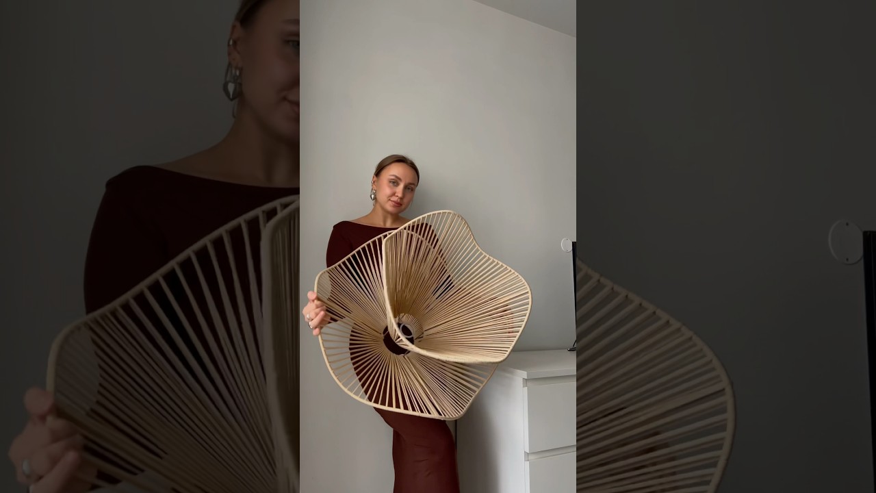 Плетеный абажур в стиле wabi-sabi ваби-саби