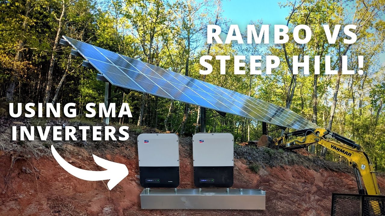 Solar install on a steep hill! Will our post driver make it?