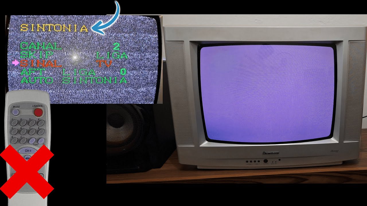 Como acessar o menu da TV Mitsubishi (SEM CONTROLE) - Como sintonizar canal na TV Mitsubishi