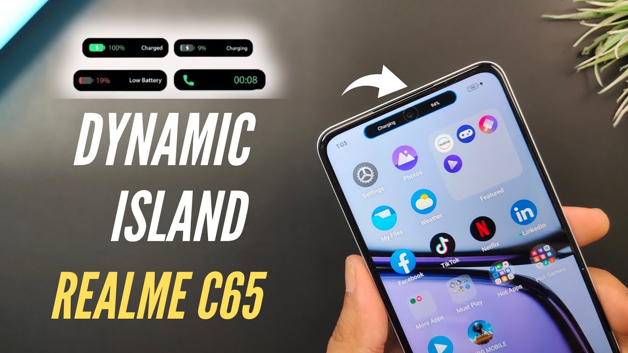Realme C65 4G/5G  How To Set Dynamic Island | Mini Capsule | Calls, Notification, Battery, Face Unlo