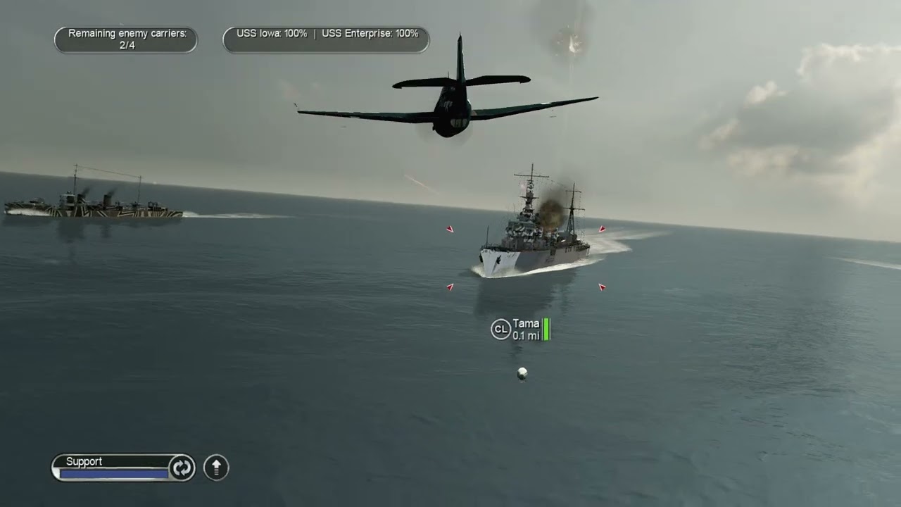 Battlestations Pacific - USS Ohio & USS Iowa vs 4 Japanese aircraft carriers