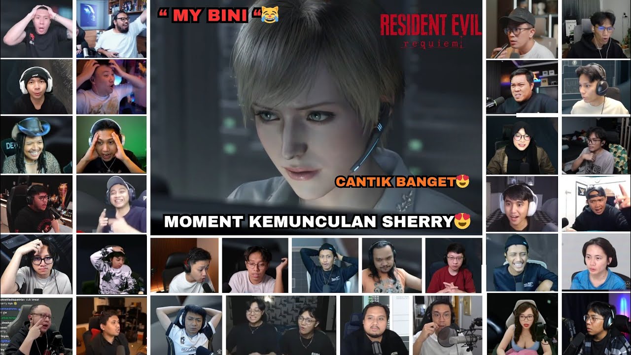 REAKSI YOUTUBER MELIHAT SHERRY😱 I CANTIK BANGET SI SHERRY😍 I RESIDENT EVIL REQUIEM