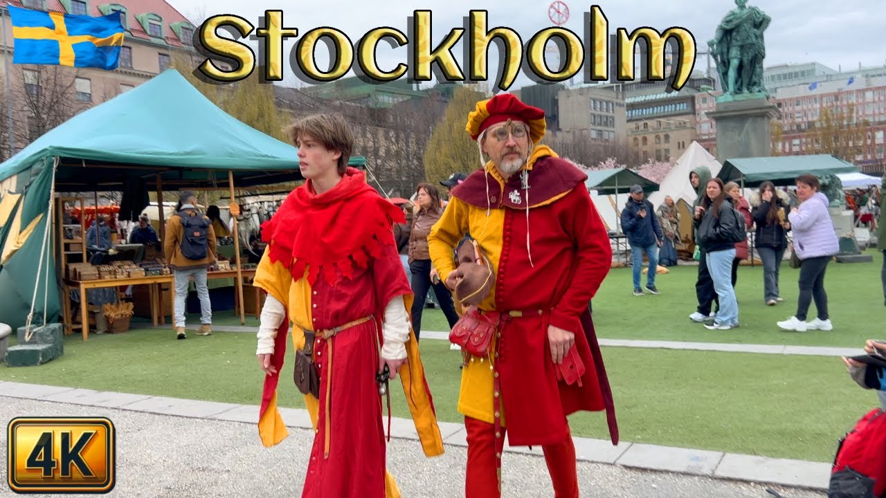 Sweden: Medieval Days at Kungsträdgården | Stockholm 4K Walk