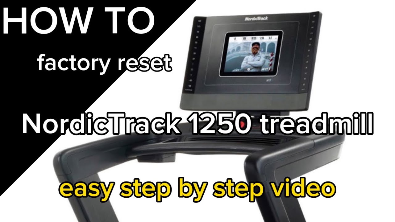 How to factory reset NordicTrack 1250 treadmill - also known as paperclip reset and screen reset