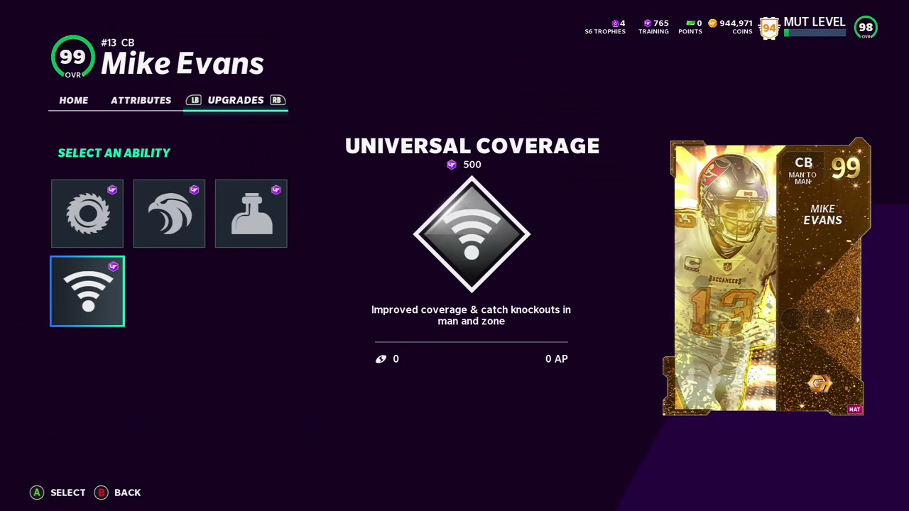 Madden 21 - MUT 21 -  Golden Ticket Mike Evans
