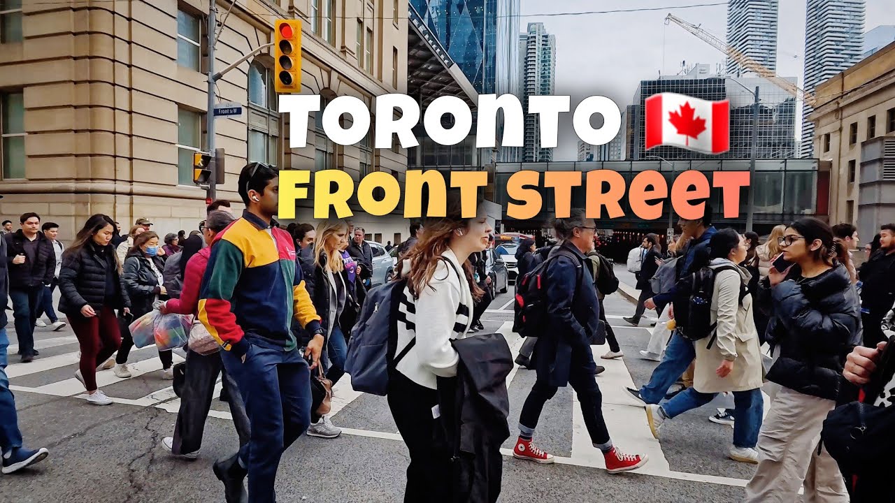 Toronto Walking Tour, Front Street To Yonge Street, Toronto Canada, 4k