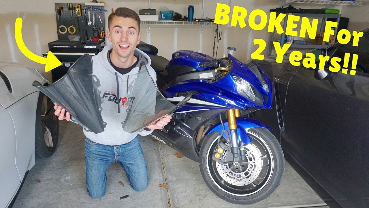 Yamaha YZF R6 Windshield Replacement Plus Tunnel Blasts!!