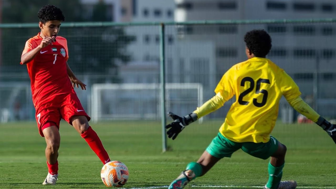 مباراة نادي شباب الأهلي ضد نادي النصر في الدوري الإماراتي تحت ١٤ سنة أ