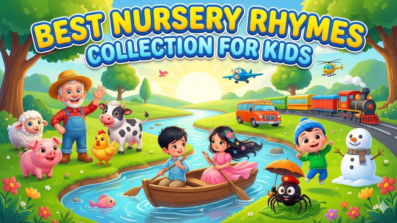 🐮🐑 Best Nursery Rhymes for Kids | Row Row Row Your Boat | Fun Songs for Toddlers | Kids Song