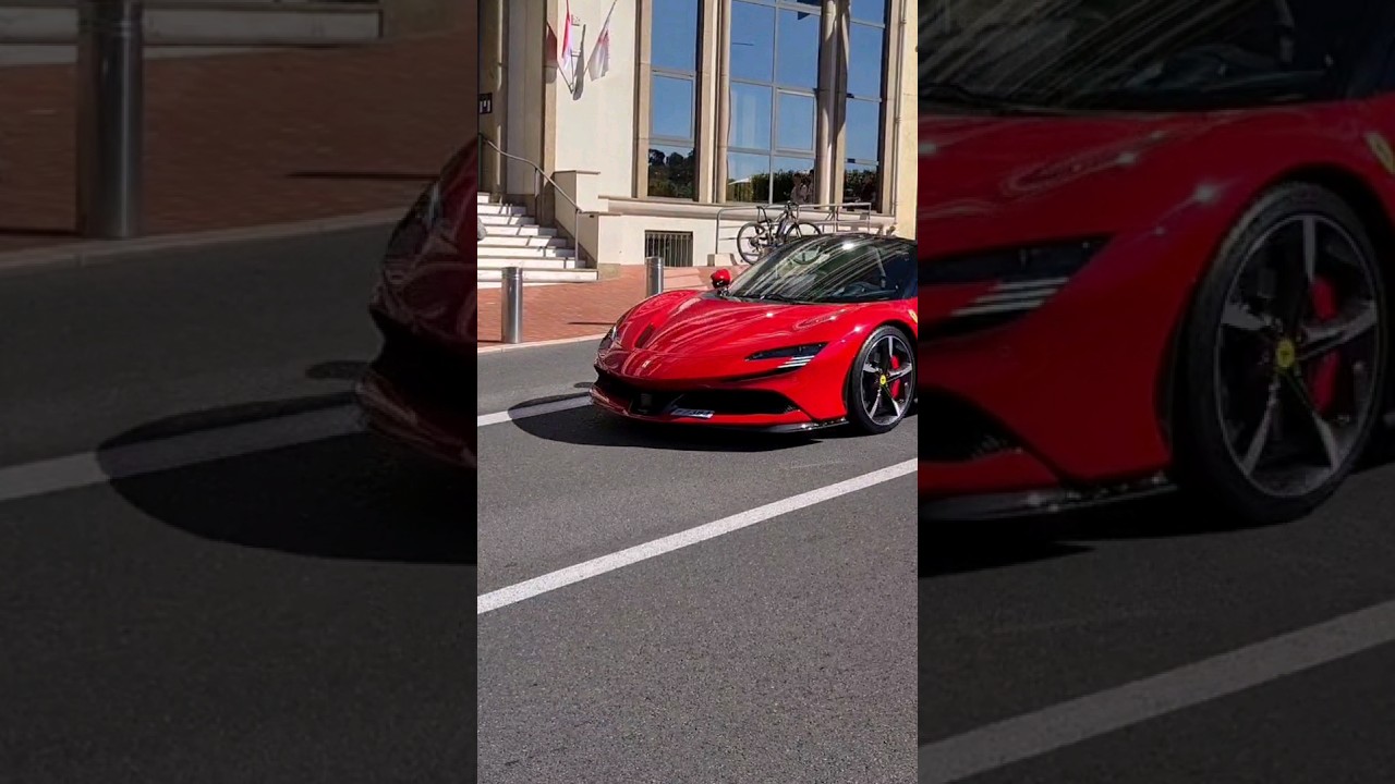 two ferraris on the streets in monaco #luxurylifestyle #millionaire #supercars #rich #luxury #monaco