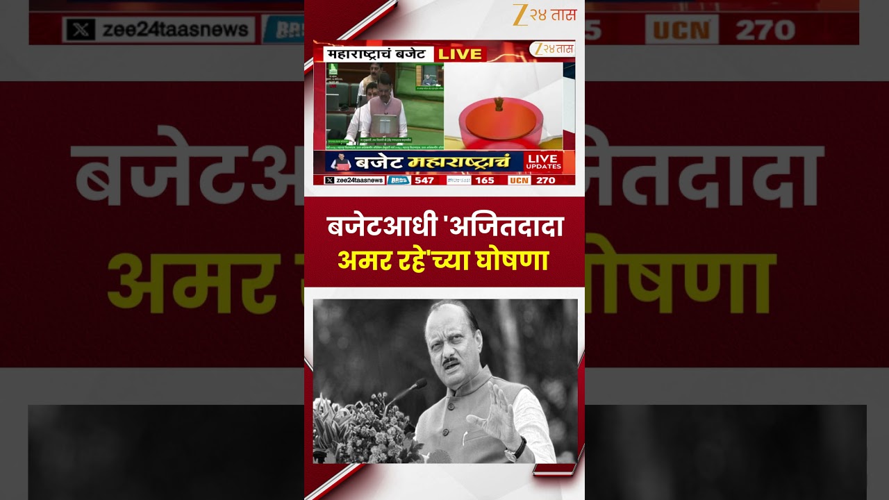Maharashtra Budget Session | बजेटआधी 'अजितदादा अमर रहे'च्या घोषणा | Zee24Taas