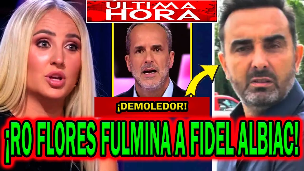 💥¡IMÁGENES BOMBA! ROCÍO FLORES HUNDE A FIDEL ALBIAC EN DE VIERNES POR ROCÍO CARRASCO Y ANTONIO DAVID