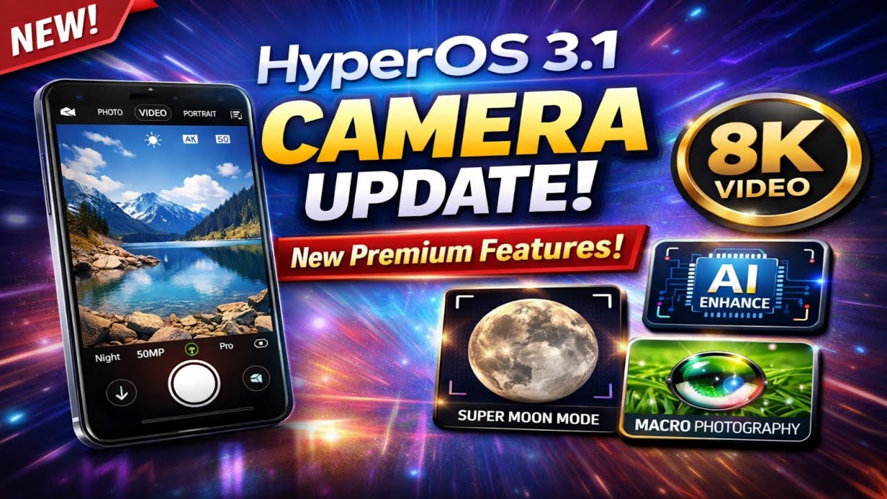 HyperOS 3.1 NEW Camera Update | Premium Features + AI Boost Explained, Working in Redmi, Xiaomi,POCO