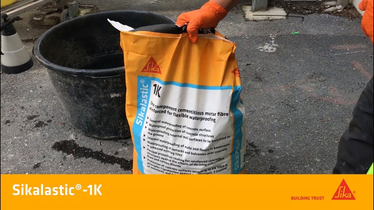 Sikalastic®-1K. Vattentätande, fiberförstärkt cementbruk.
