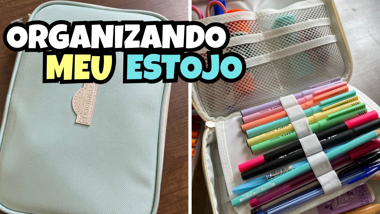 ORGANIZANDO MEU ESTOJO 2026 | MATERIAL ESCOLAR 2026 estojo, canetas, marca texto …