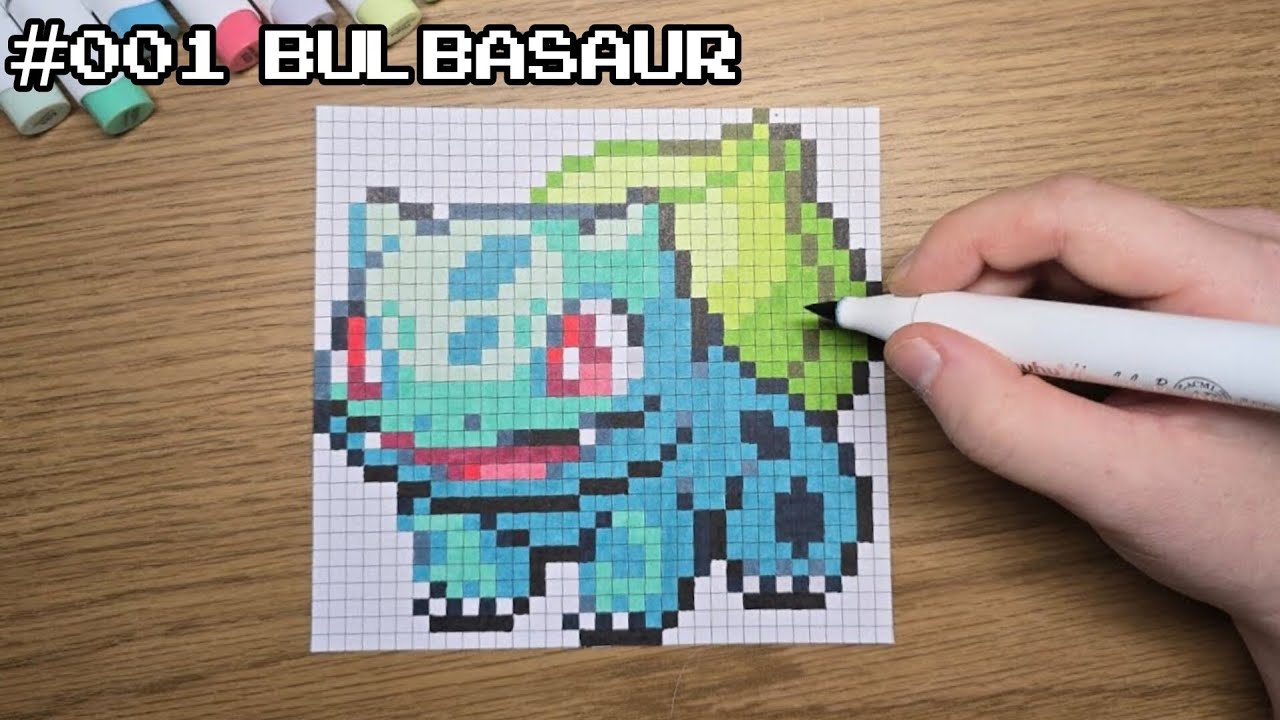 Bulbasaur Pixel Art Drawing | Pokémon | Gen 1 Nr. 001