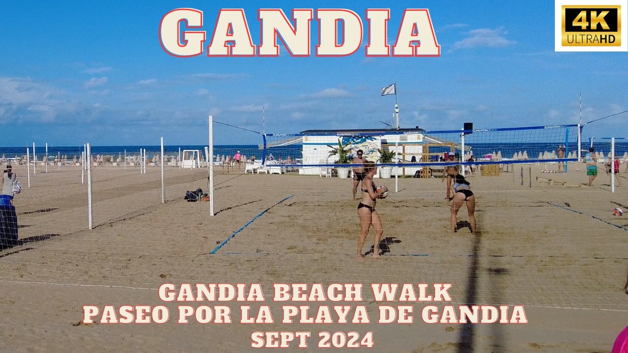 Playa de Gandia 4K | Gandia Beach Spain &ndash; Afternoon walk #gandia