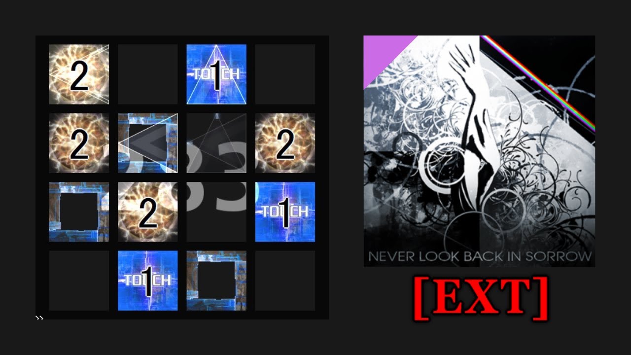 【jubeat beyond the Ave.】Never Look Back in Sorrow [ 2 ](EXT) 譜面確認(シャッター+ハンドクラップ+同時色分け)