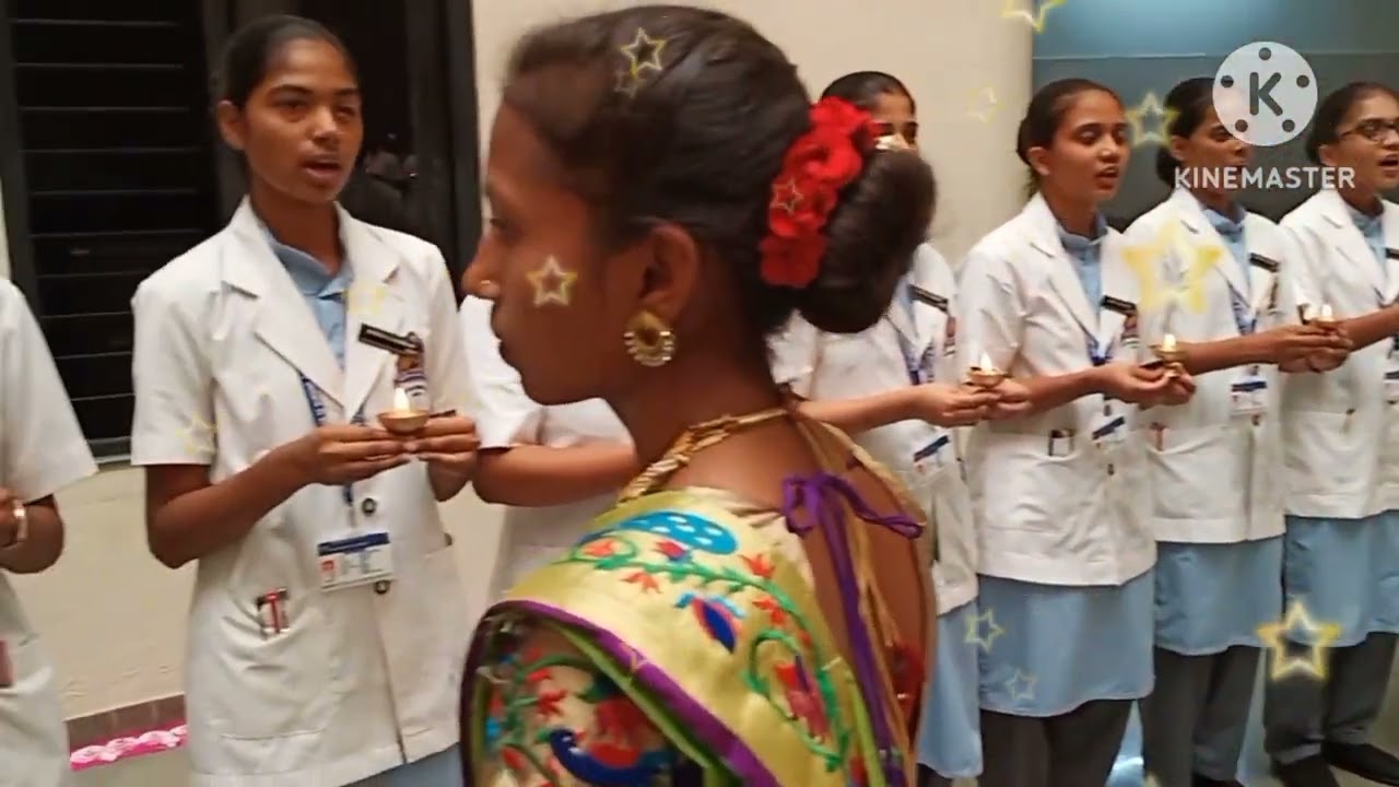 MES College of Nursing, Ghanekhunt lote. Lamp lighting ceremony 2023