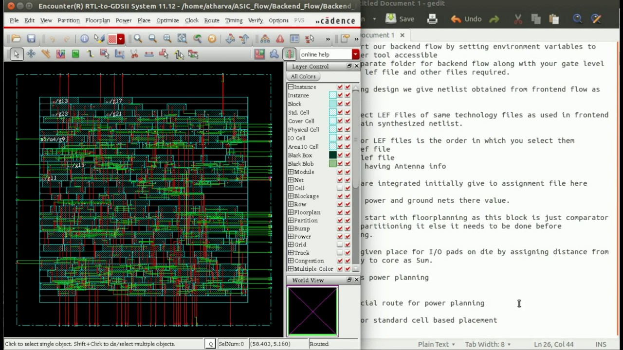 Basic Backend Flow for ASIC Design in SoC Encounter